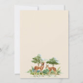 Invitation Baby shower cerf de la forêt (Dos)
