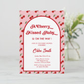 Invitation Baby Shower Cerise Baiser (Debout devant)