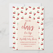 Invitation Baby shower cerises (Devant)