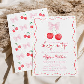 Invitation Baby shower cerisier de la coquette de la croupe r