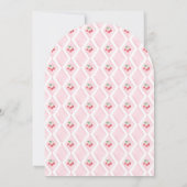 Invitation Baby shower cerisier rose Bow (Dos)