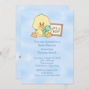 Invitation Baby shower C'est un bébé canard