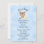 Invitation Baby shower C'est un garçon Teddy Bear (Devant)