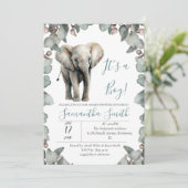 Invitation Baby shower c'est un thème garçon (Debout devant)