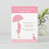Invitation baby shower {c'est une fille!} (Debout devant)