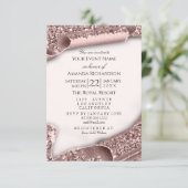 Invitation Baby shower C'est une fille Parties scintillant ca (Debout devant)