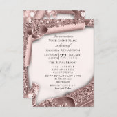 Invitation Baby shower C'est une fille Parties scintillant ca (Devant / Derrière)