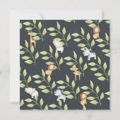 Invitation Baby shower Chalkboard Jungle Animaux (Dos)