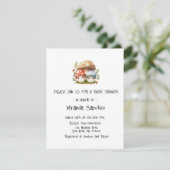 Invitation Baby shower champignon (Debout devant)