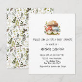 Invitation Baby-Shower Champignon (Devant / Derrière)