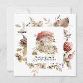 Invitation Baby shower champignon forestier d'automne (Devant)