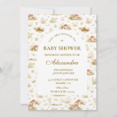 Invitation Baby Shower Champignon Forêt Conte de Fées (Devant)