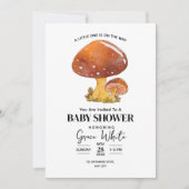 Invitation Baby Shower Champignon Forêt minimale (Devant)