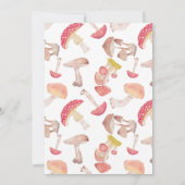 Invitation Baby shower champignons aquarelle (Dos)