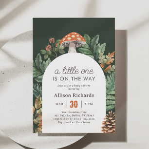 Invitation Baby shower champignons de bois