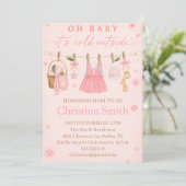 Invitation Baby Shower Charmant Flocon de Neige pour Votre Bé (Debout devant)