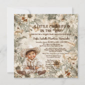 Invitation Baby Shower Charro Mignon (Devant)