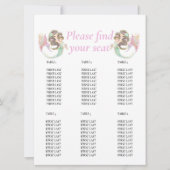 Invitation Baby Shower Chartre de table Mermaid marron rose (Devant)