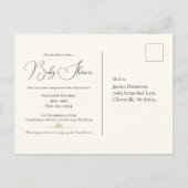 Invitation Baby shower chat et chaton élégant (Dos)