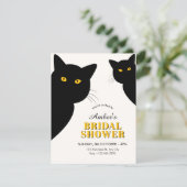 Invitation Baby shower chat noir (Debout devant)