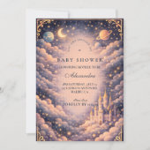 Invitation Baby Shower Château Spatial (Devant)
