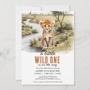 Invitation Baby shower Cheetah Little Wild One Safari