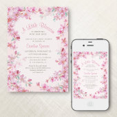 Invitation Baby shower Cherry Blossom Sakura