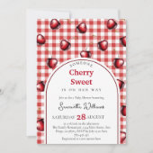Invitation Baby shower Cherry Heart (Devant)