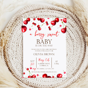 Invitation Baby shower Cherry Heart