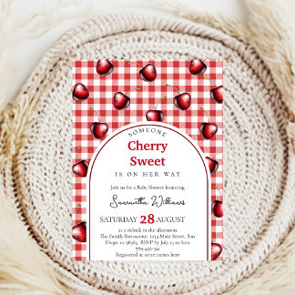 Invitation Baby shower Cherry Heart