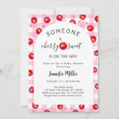 Invitation Baby shower Cherry Heart (Devant)