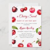 Invitation Baby shower Cherry Heart (Devant)