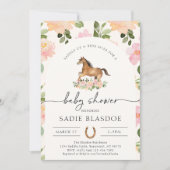 Invitation Baby shower Cheval (Devant)