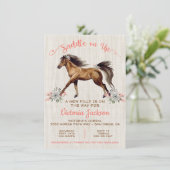 Invitation Baby Shower Cheval Bohème Poulain (Debout devant)