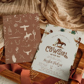 Invitation Baby shower Cheval Cowgirl