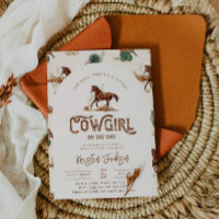 Invitation Baby shower Cheval Cowgirl