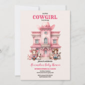 Invitation Baby shower Cheval de fille (Devant)