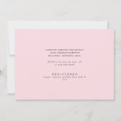 Invitation Baby shower Cheval En vichy Rose (Dos)