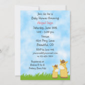 Invitation Baby shower Cheval Personnalisé ~ Fille (Dos)