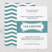 Invitation baby shower chevron (Devant / Derrière)