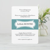 Invitation baby shower chevron (Debout devant)
