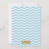 Invitation Baby shower Chevron Blue And Gold Boy (Dos)