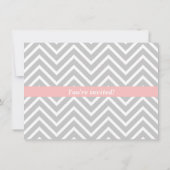 Invitation Baby shower Chevron Gray and White (Dos)