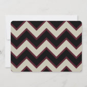 Invitation Baby shower Chevron Noir Crème Rouge (Dos)