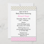 Invitation Baby shower Chevron XOXO tendance ~ Fil (Dos)