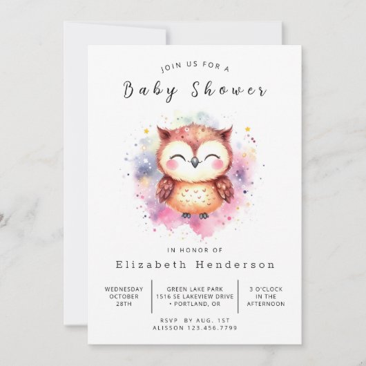 Invitation Baby shower Chic à puces imprimables (Devant)
