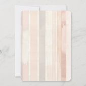 Invitation Baby shower Chic Blush Rose Stripes (Dos)