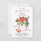 Invitation Baby shower chic de baies sucrées (Devant)