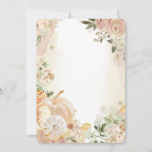Invitation Baby shower chic de fleurs Citrouilles d'automne (Dos)