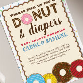 Invitation Baby shower Chic Donut & Diapers Couples